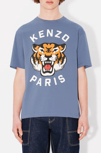 T-shirt oversize Lucky Tiger - Blue