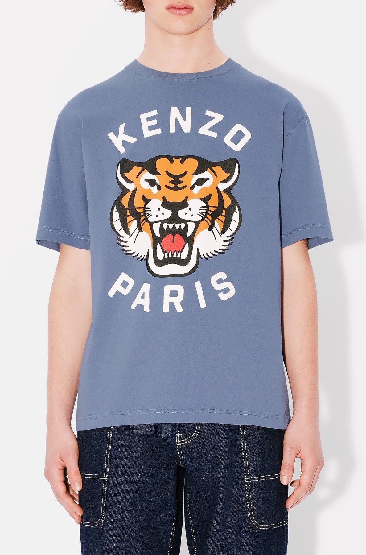 T-shirt oversize Lucky Tiger - Blue