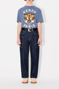 T-shirt oversize Lucky Tiger - Blue