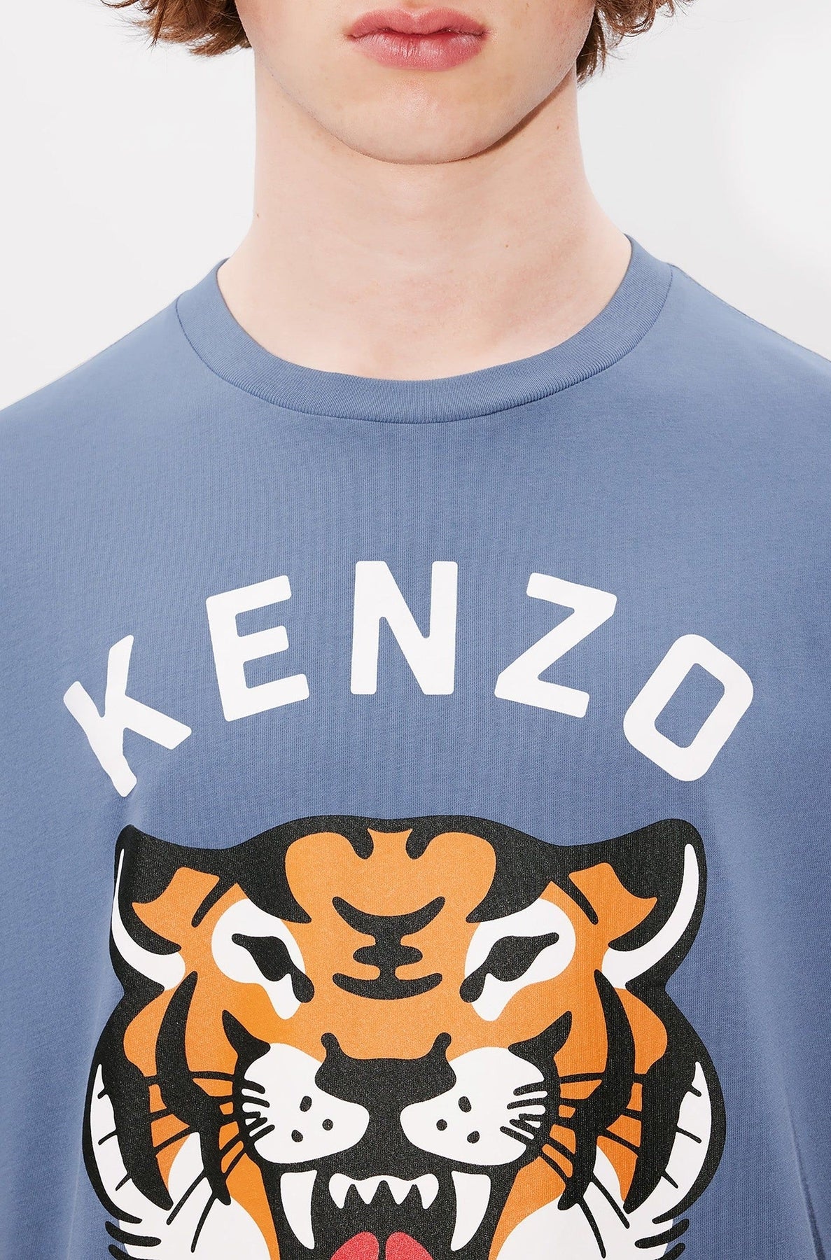 T-shirt oversize Lucky Tiger - Blue