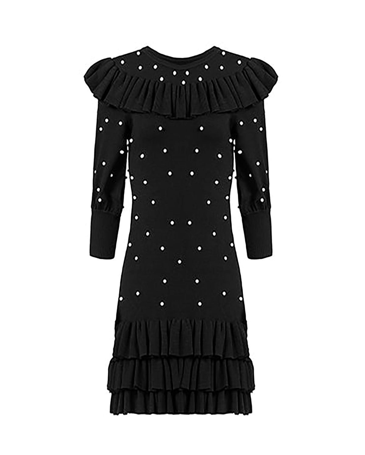 Robe pull Federica à volants - Black