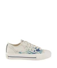 Fenix denim and leather trainers - Denim & Milk