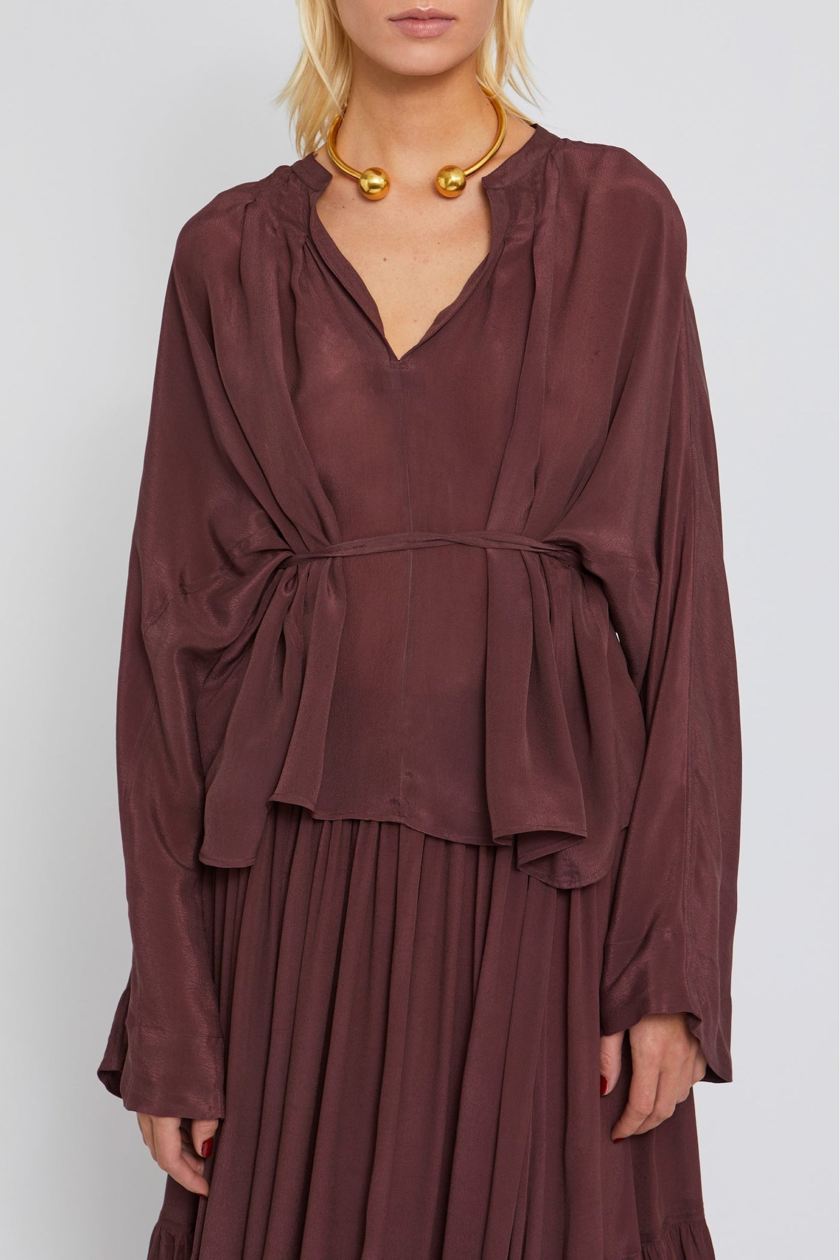 Blouse Fer à manches longues - Camel