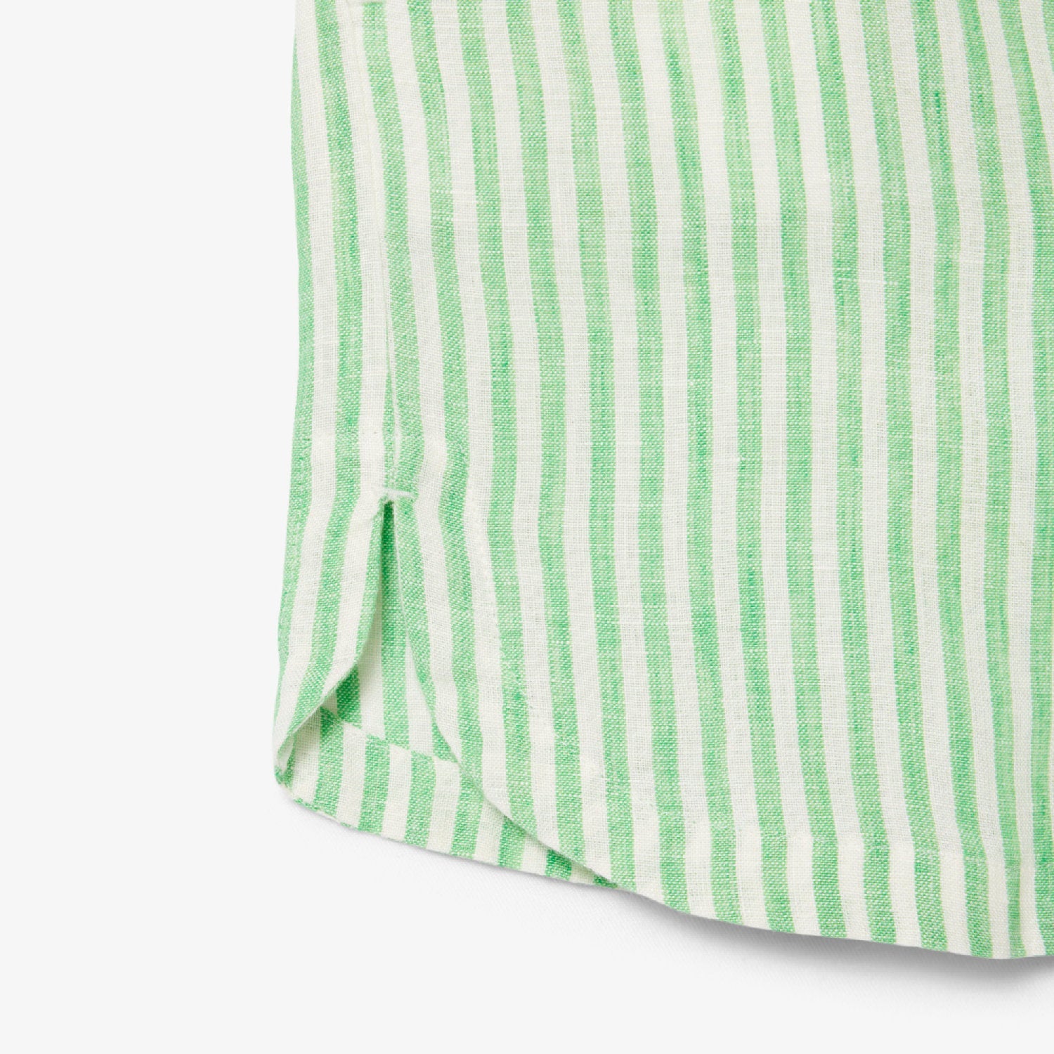 Short ample rayé en lin - Blanc & Peppermint