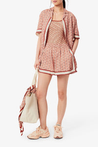 Short fluide imprimé en monogramme - Latte & Cristalline