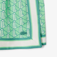 Short fluide imprimé en monogramme - Marine & Blanc