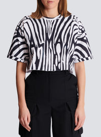 T-shirt balmain zébrée - Noir & Blanc