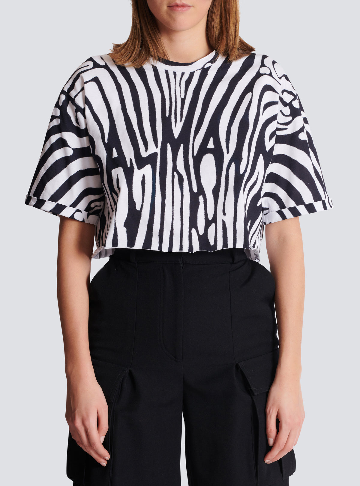 T-shirt balmain zébrée - Noir & Blanc