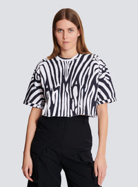 T-shirt balmain zébrée - Noir & Blanc
