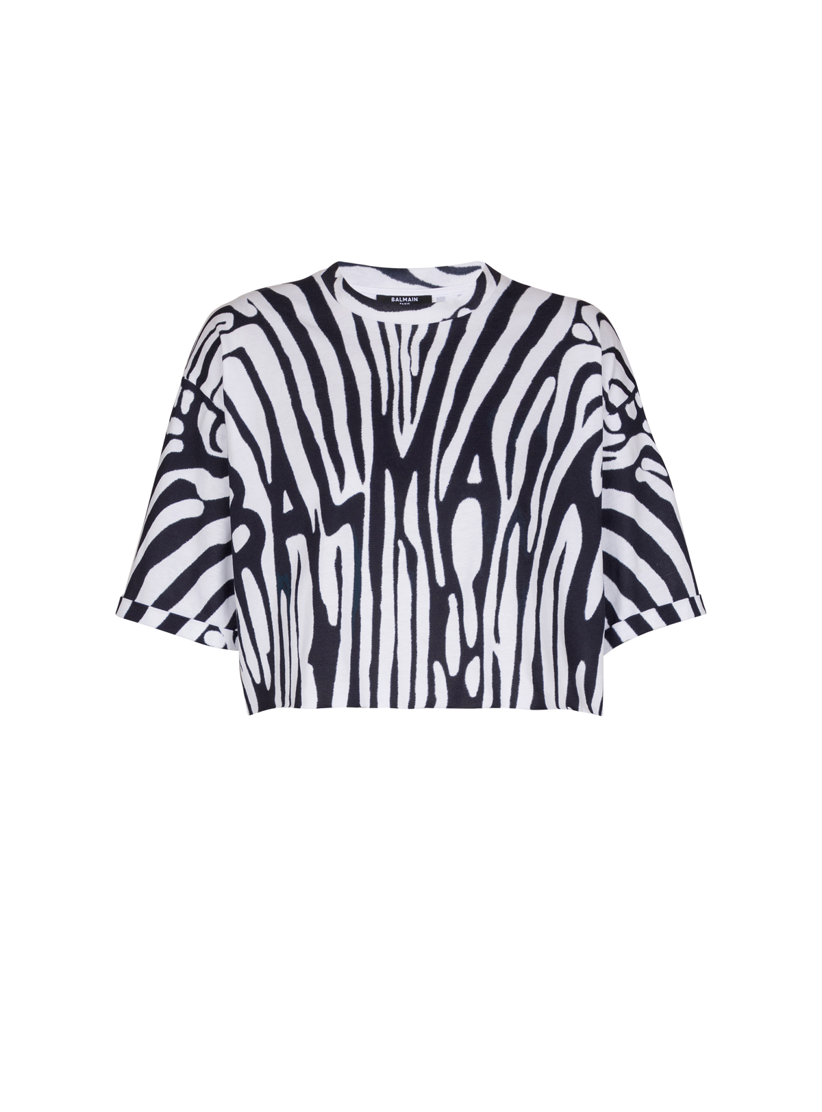 T-shirt balmain zébrée - Noir & Blanc