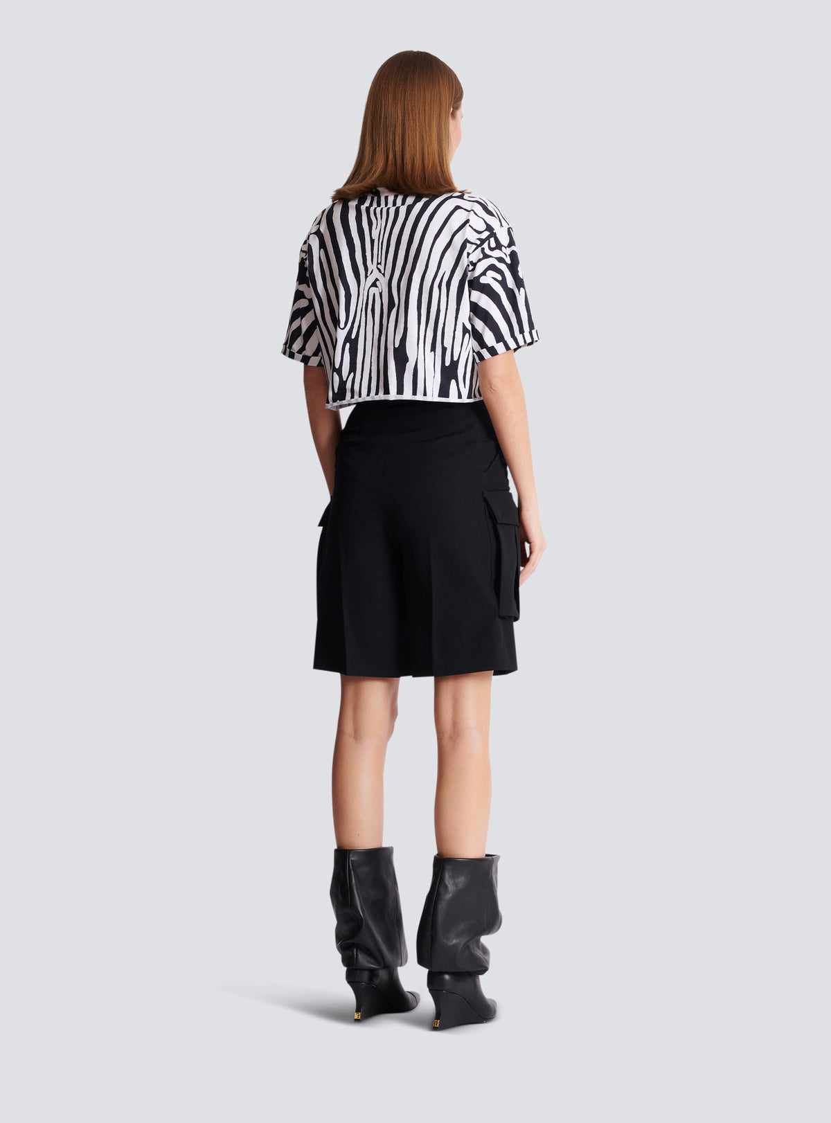 T-shirt balmain zébrée - Noir & Blanc