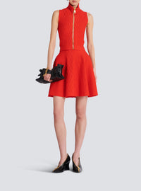 Knit skater skirt - Red