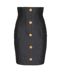 Jupe crayon effet croco - Noir