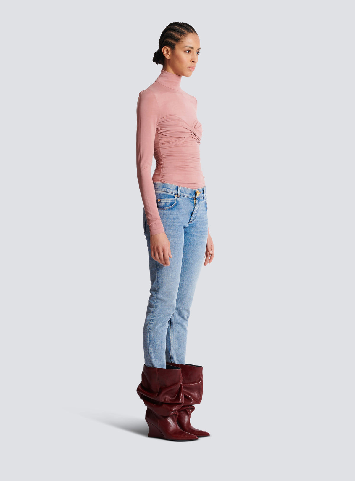 Jean skinny en denim délavé - Bleu Jean Délavé