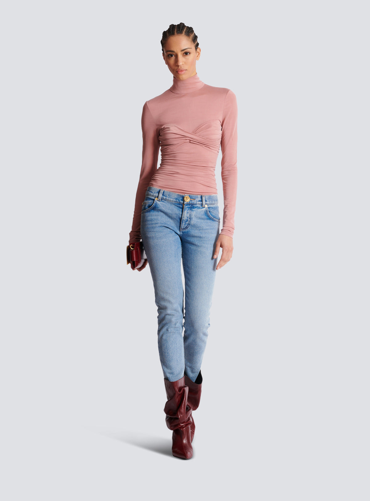 Jean skinny en denim délavé - Bleu Jean Délavé