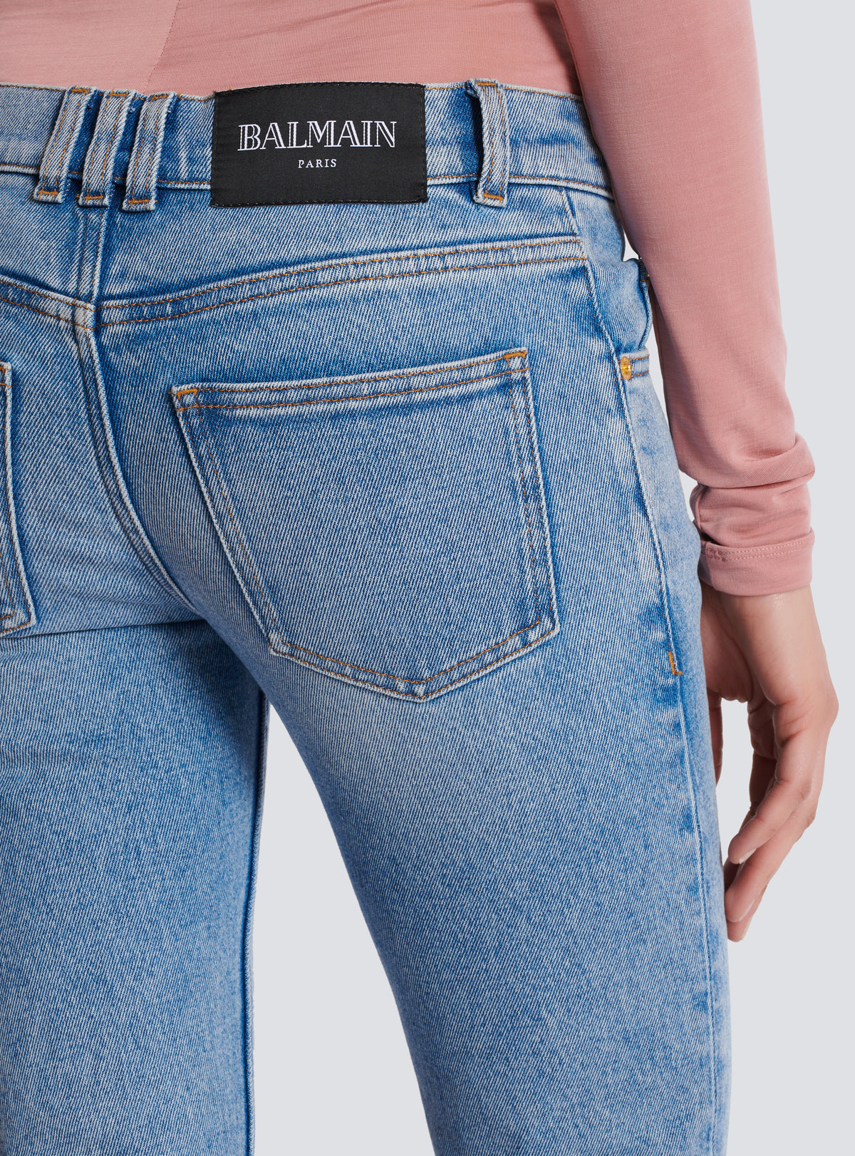 Jean skinny en denim délavé - Bleu Jean Délavé