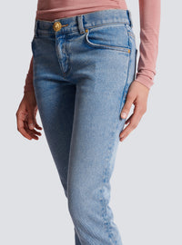 Jean skinny en denim délavé - Bleu Jean Délavé
