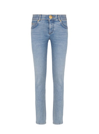 Washed denim skinny trousers - Washed Denim Blue