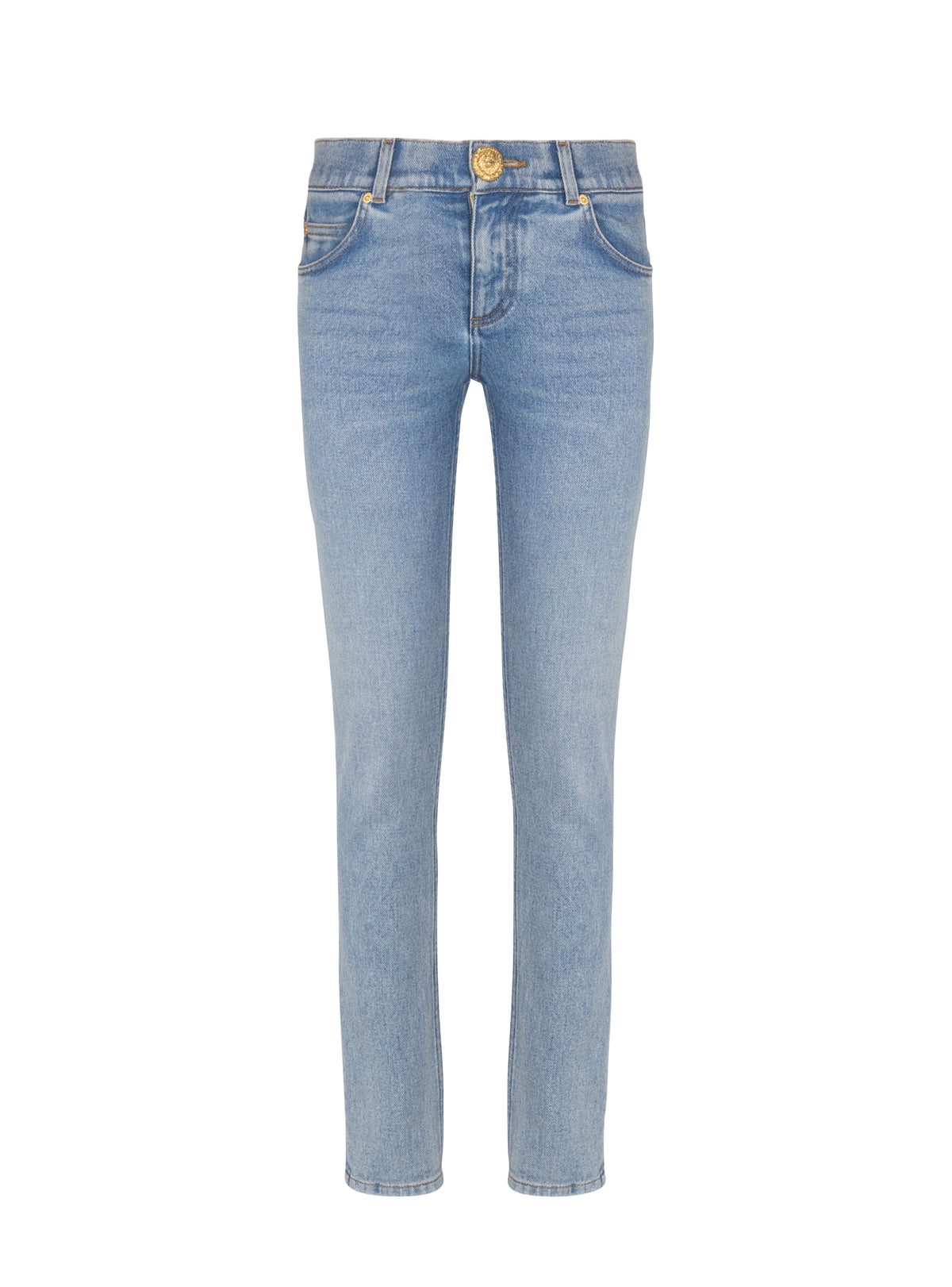 Washed denim skinny trousers - Washed Denim Blue