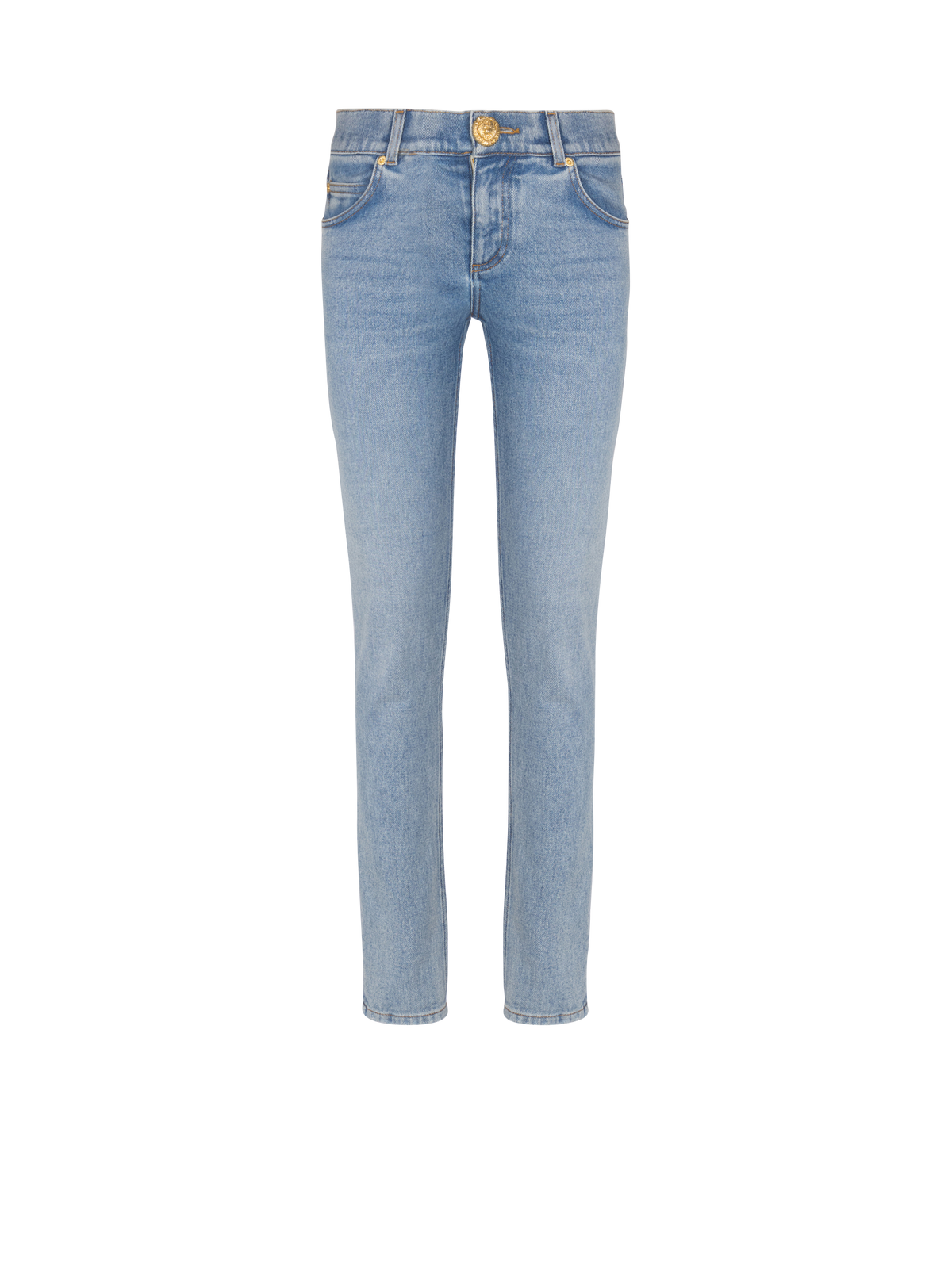Jean skinny en denim délavé - Bleu Jean Délavé