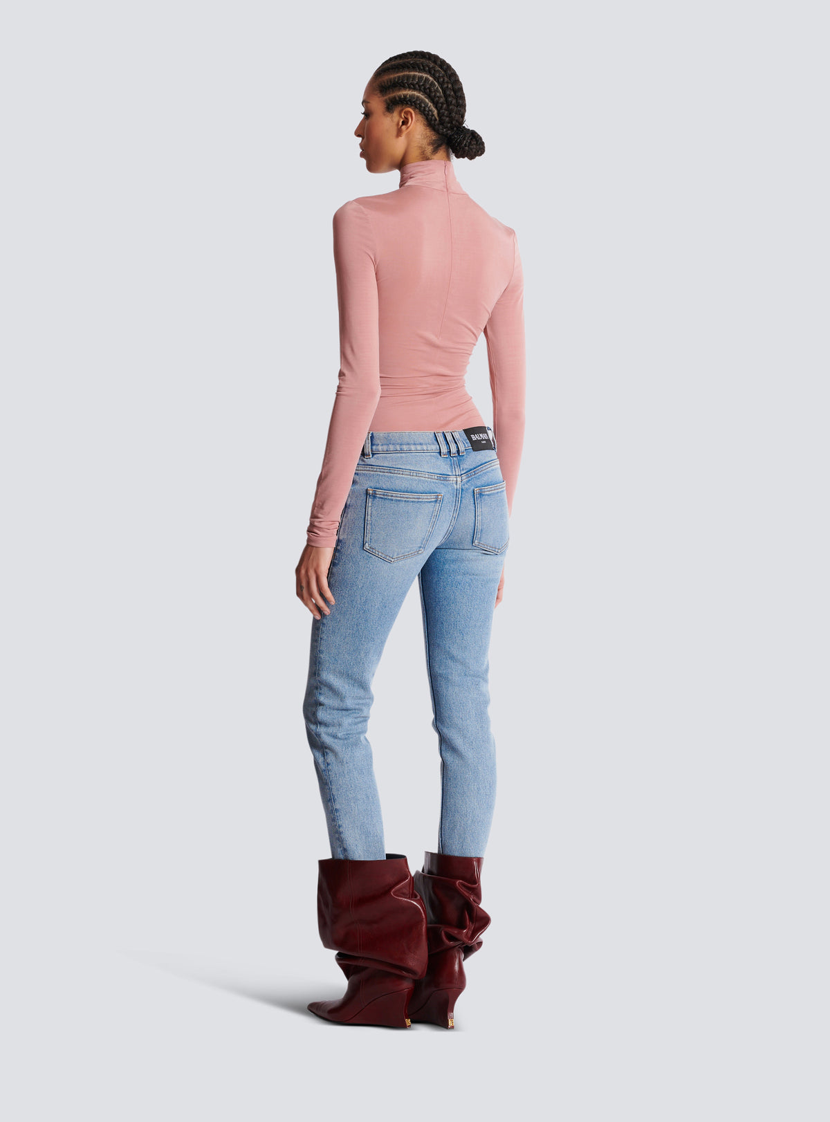 Jean skinny en denim délavé - Bleu Jean Délavé