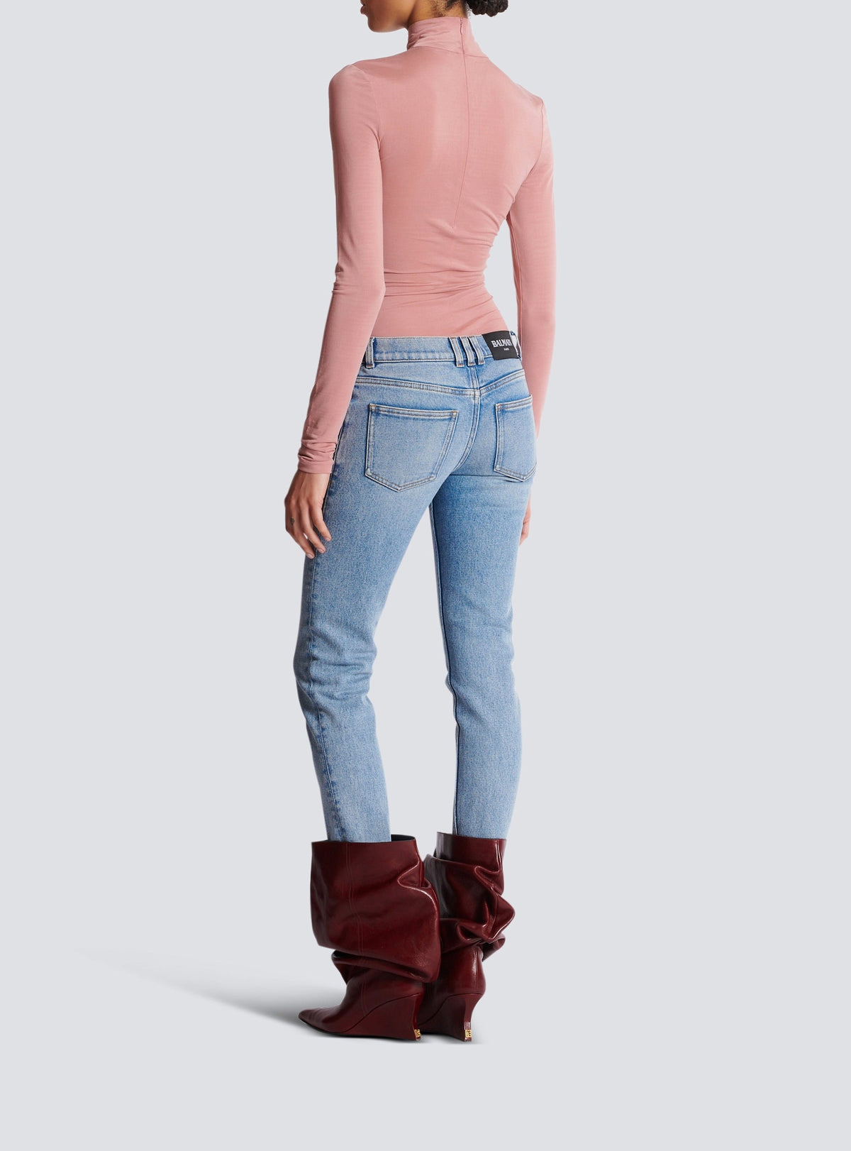 Washed denim skinny trousers - Washed Denim Blue