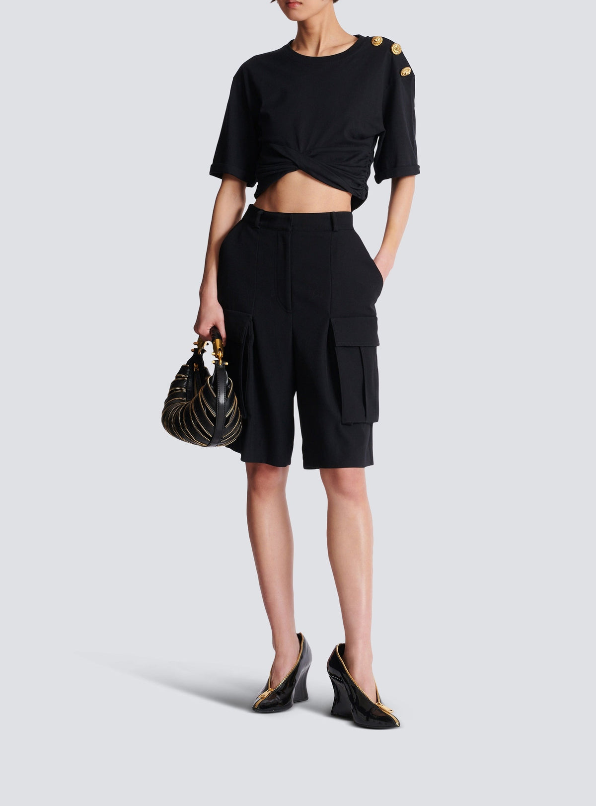 Bermuda en laine - Noir