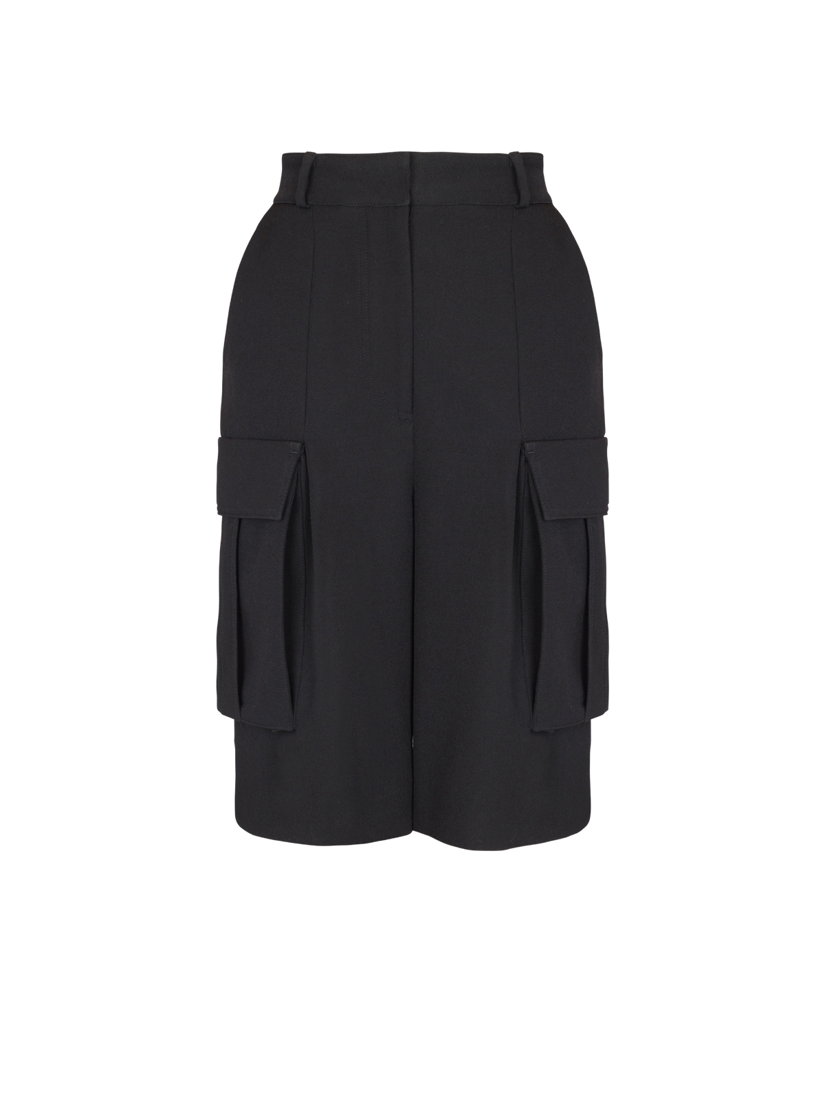 Bermuda en laine grain de poudre - Noir