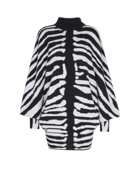 Robe en maille intarsia zébrée - Noir & Blanc
