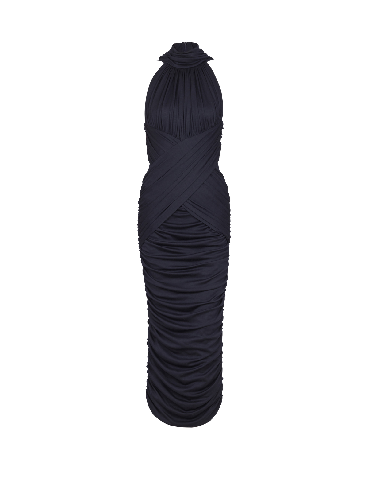 Robe en jersey drapé - Bleu