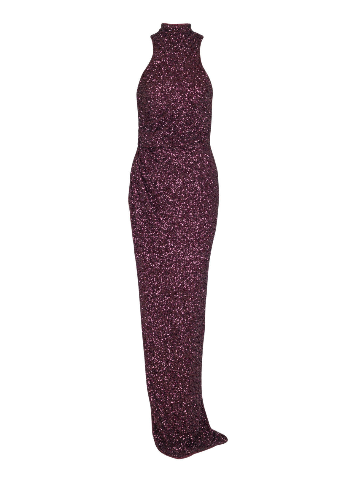 Long sleeveless sequin dress - Dark Purple