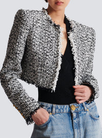 Short tweed jacket - Black & White