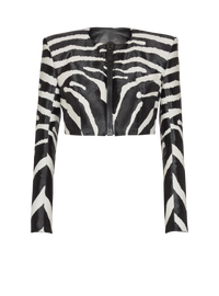 Veste spencer zébrée cavallino zippée - Noir & Blanc