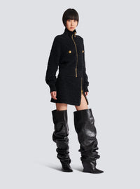 Bomber en tweed - Noir