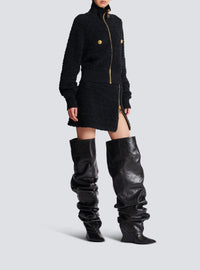 Tweed bomber jacket - Black