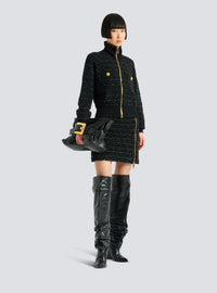 Bomber en tweed - Noir