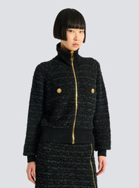 Bomber en tweed - Noir