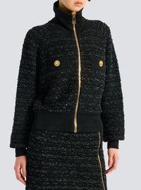 Tweed bomber jacket - Black
