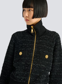 Bomber en tweed - Noir