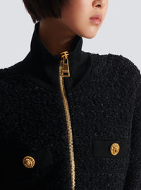 Tweed bomber jacket - Black