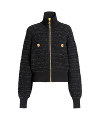 Bomber en tweed - Noir