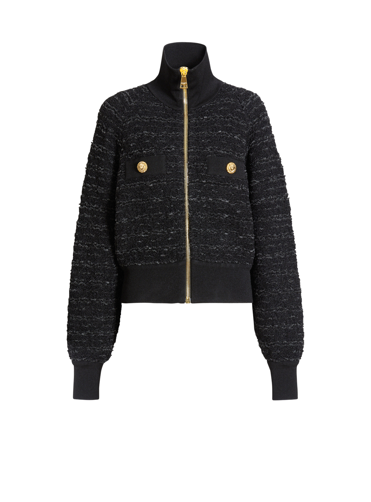 Bomber en tweed - Noir