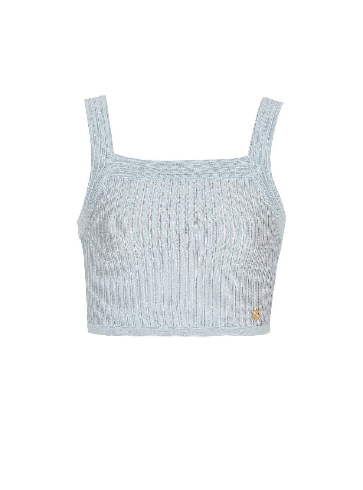 Top en maille reliefée - Bleu & Blanc