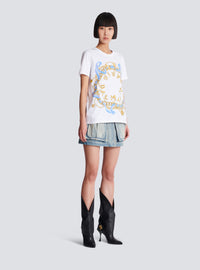 T-shirt imprimé balmain paris chaînes - Blanc