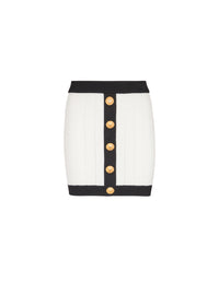 Jupe courte tricotée - Blanc & Noir