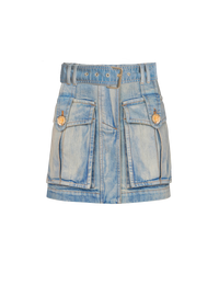 Jupe en denim à poches - Bleu Jean Clair