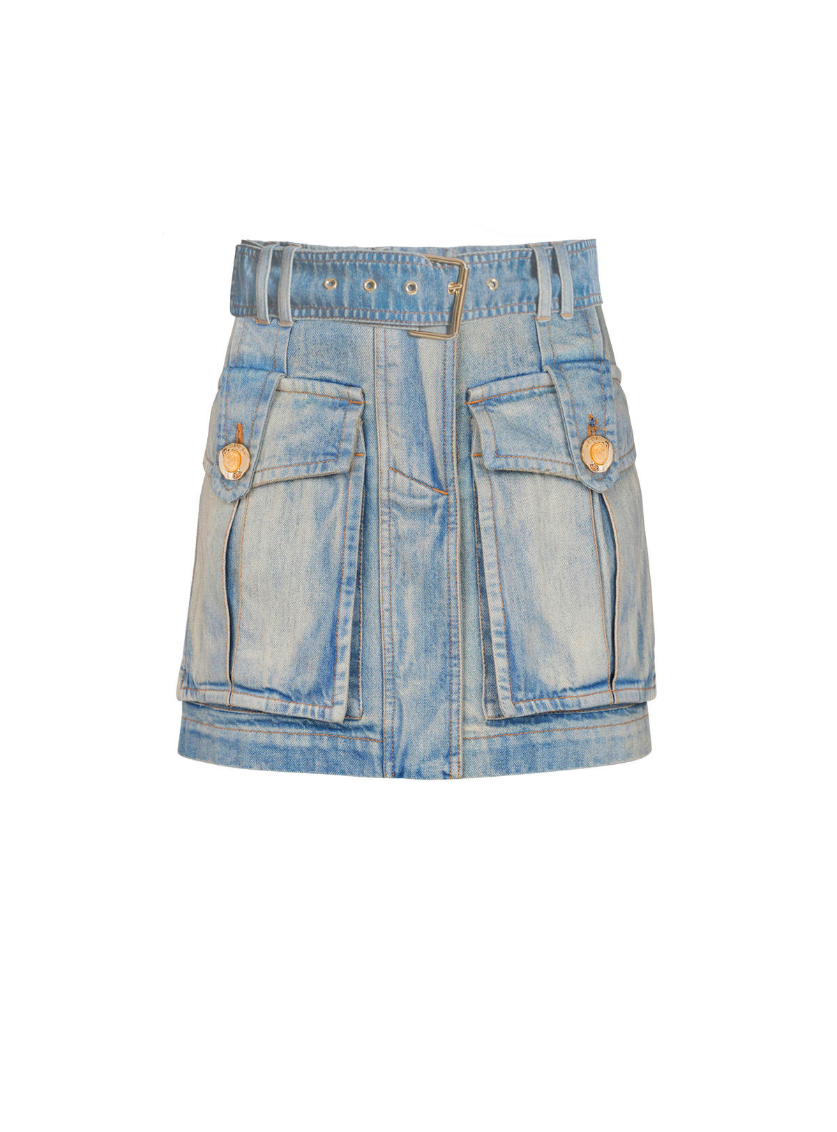 Jupe en denim à poches - Bleu Jean Clair