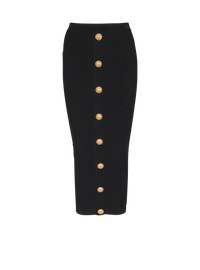 Jupe midi en maille torsadée - Noir