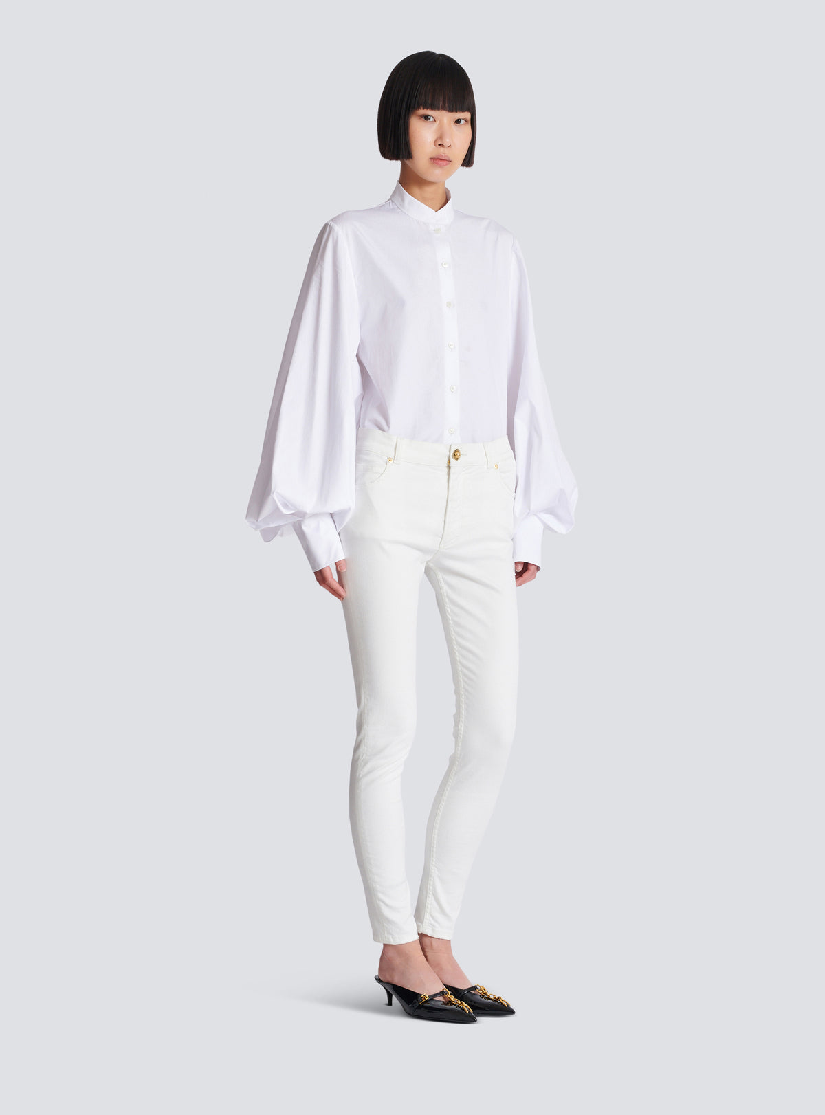 Pantalon blanc skinny - Blanc Cassé