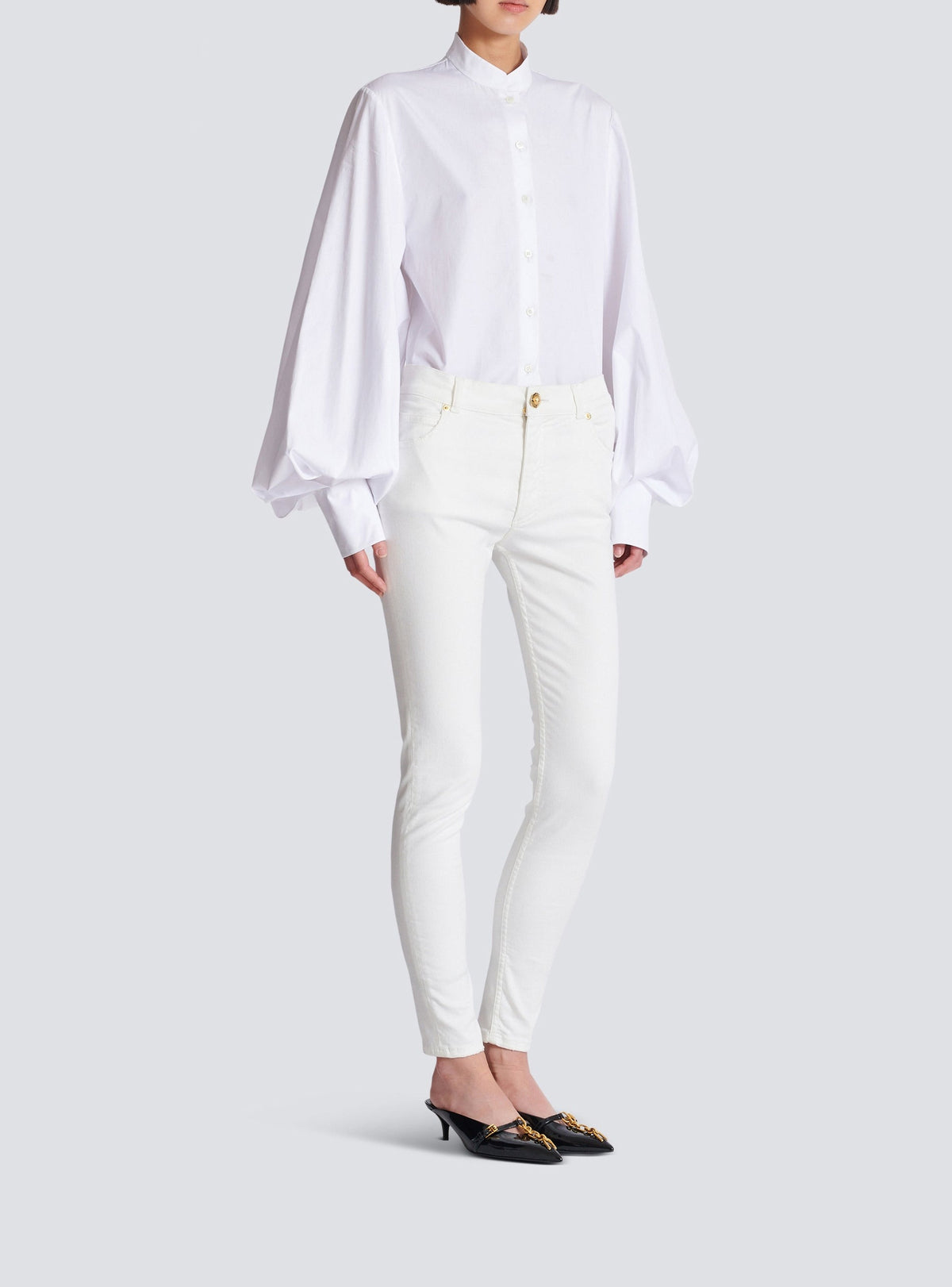 Pantalon skinny - Blanc Cassé